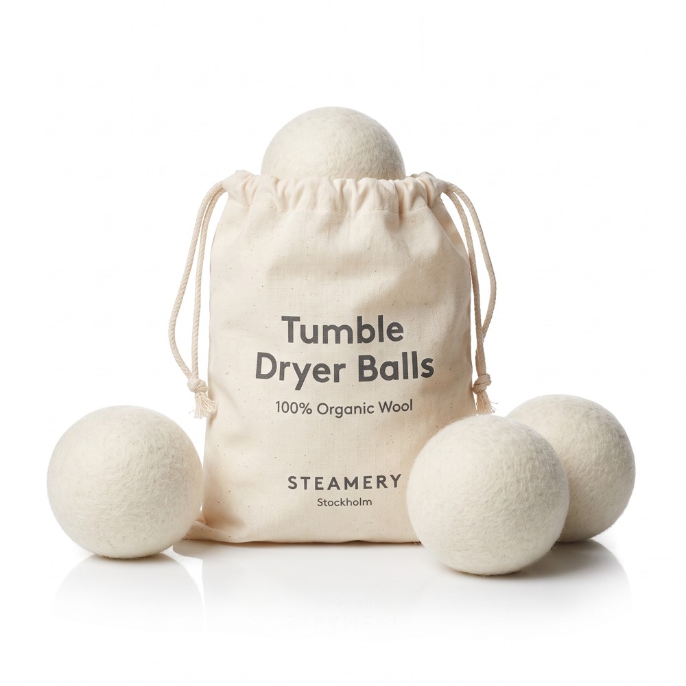 Steamery Wool Dryer Balls – vlněné koule do sušičky, sada 4 ks s látkovým vakem