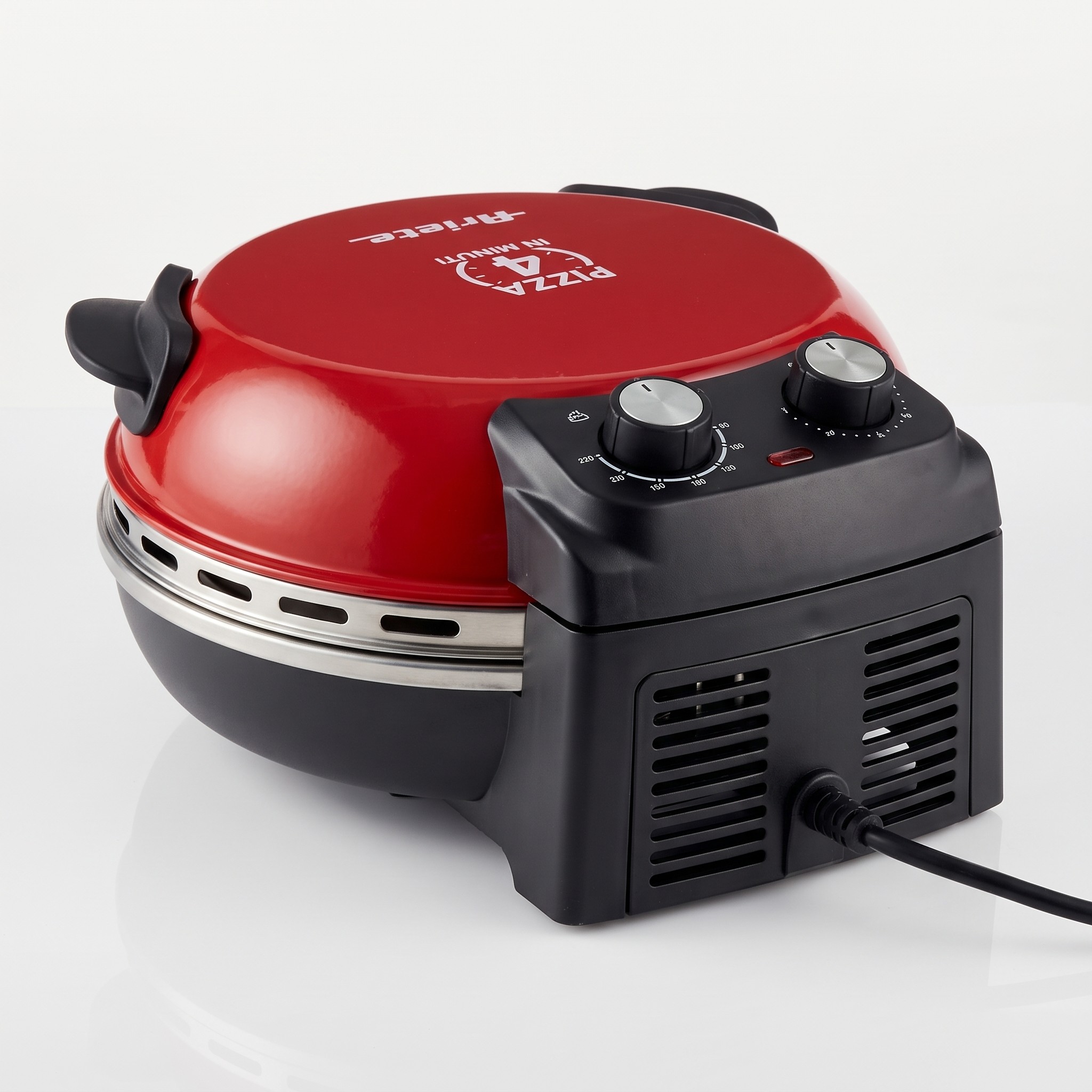 Ariete Pizza Party 909 – elektrická pec na pizzu 1200 W s kamenem, 400 °C, červená