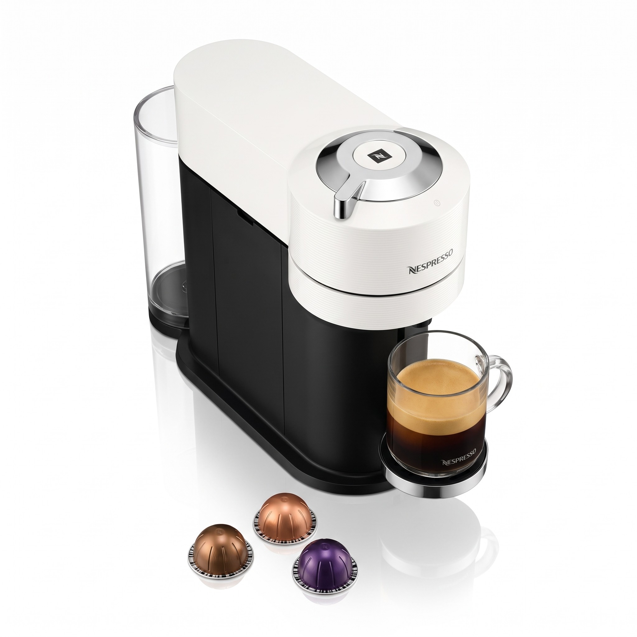 Nespresso De'Longhi Vertuo Next ENV120.W – kapslový kávovar, bílý, 6 velikostí nápoje – použité