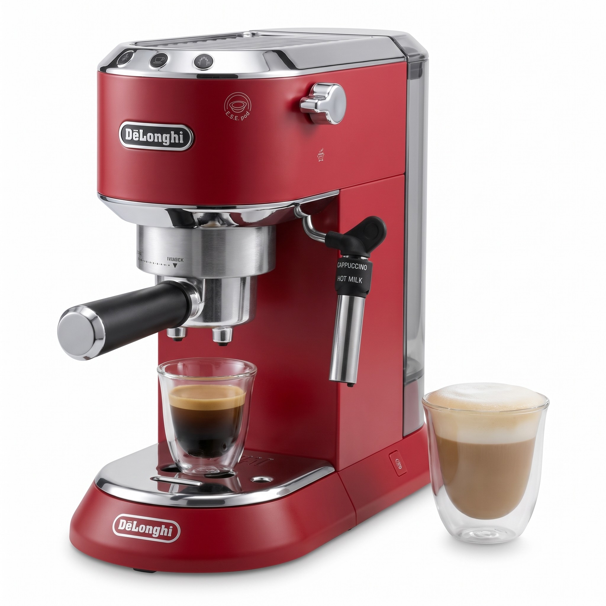 De'Longhi Dedica Style EC 685.R – pákový kávovar na espresso 15 cm, červený