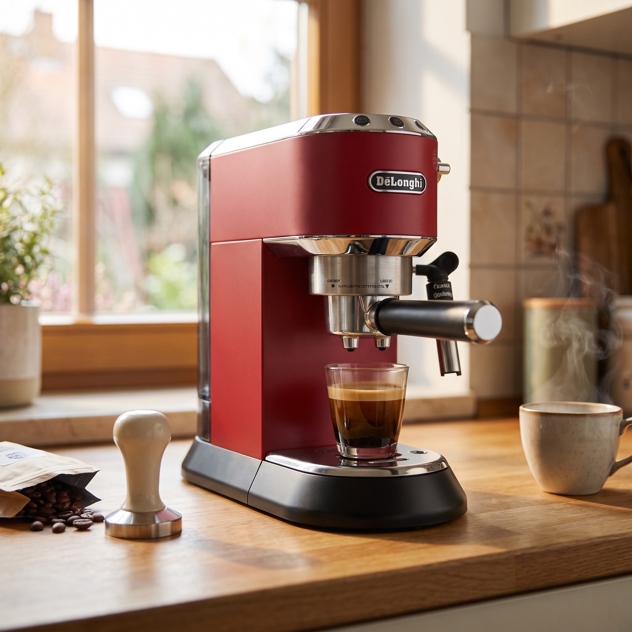 De'Longhi Dedica Style EC 685.R – pákový kávovar na espresso 15 cm, červený