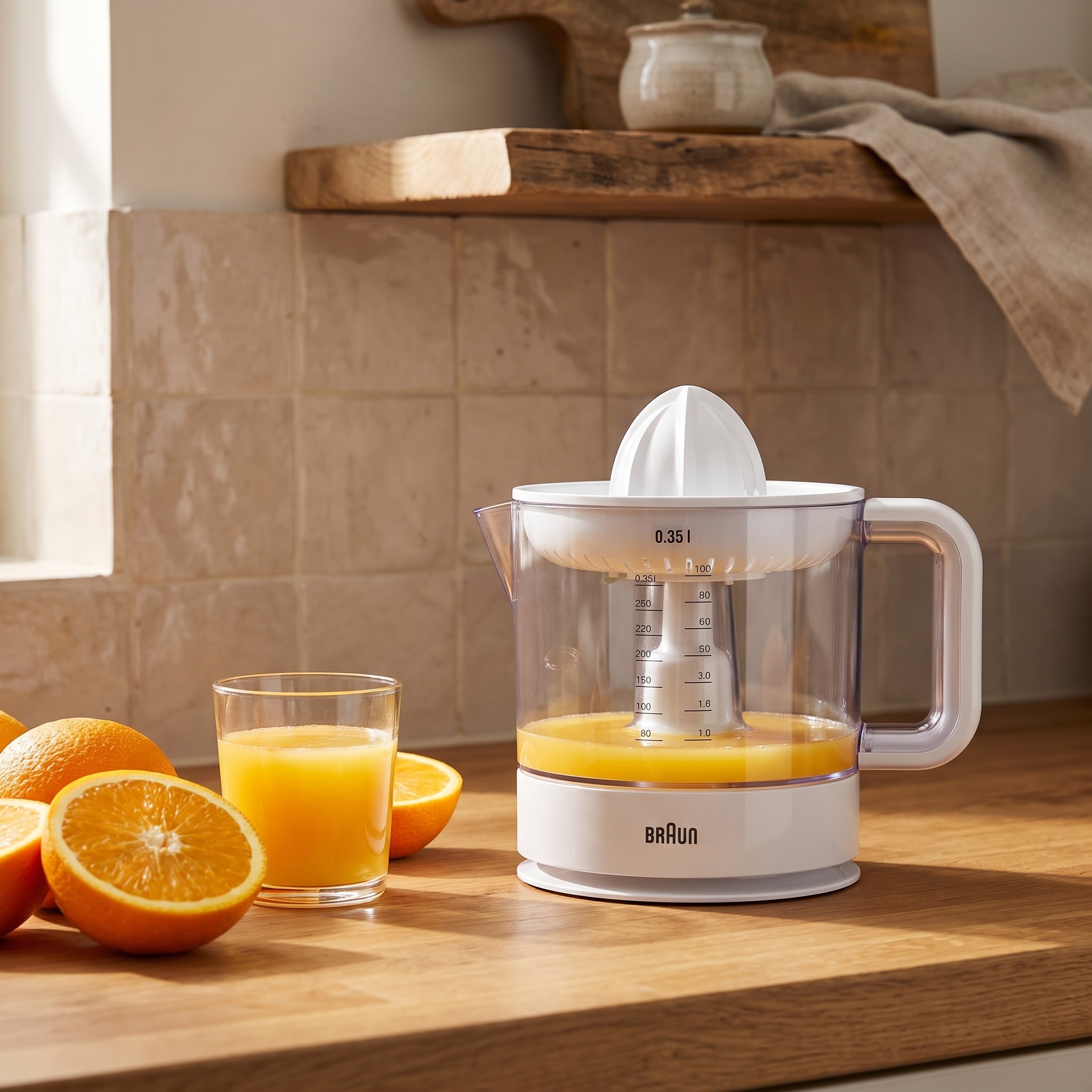 Braun Tribute Collection CJ 3000 – elektrický lis na citrusy 20 W, 0,35 l, bílý – použité