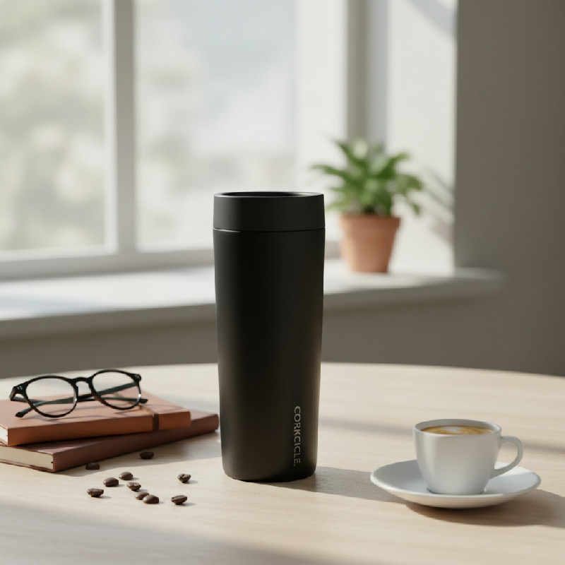 Cestovní hrnek Corkcicle Commuter Cup - Matná černá