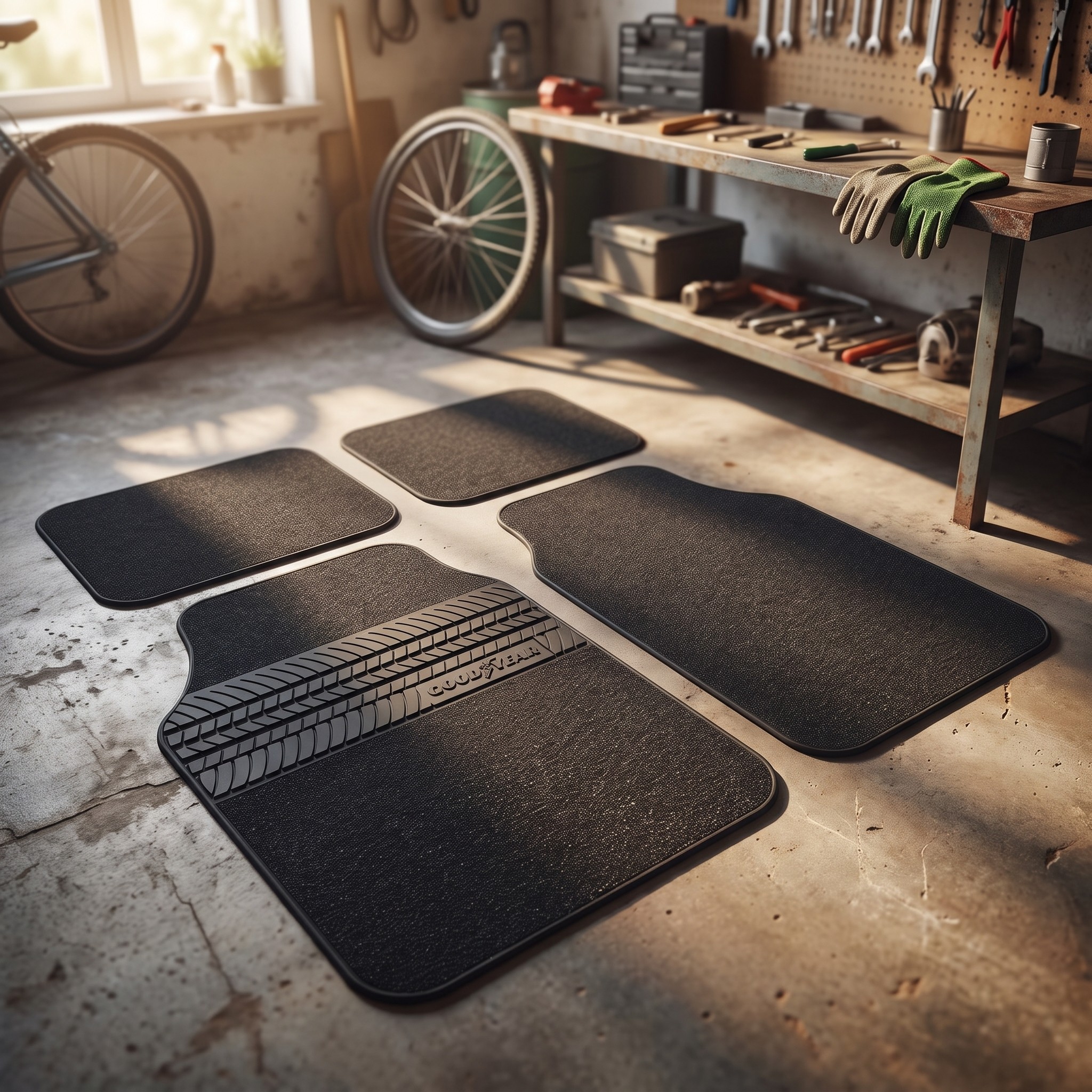 Goodyear GOD9018 – univerzální textilní autokoberce, sada 4 ks, černé