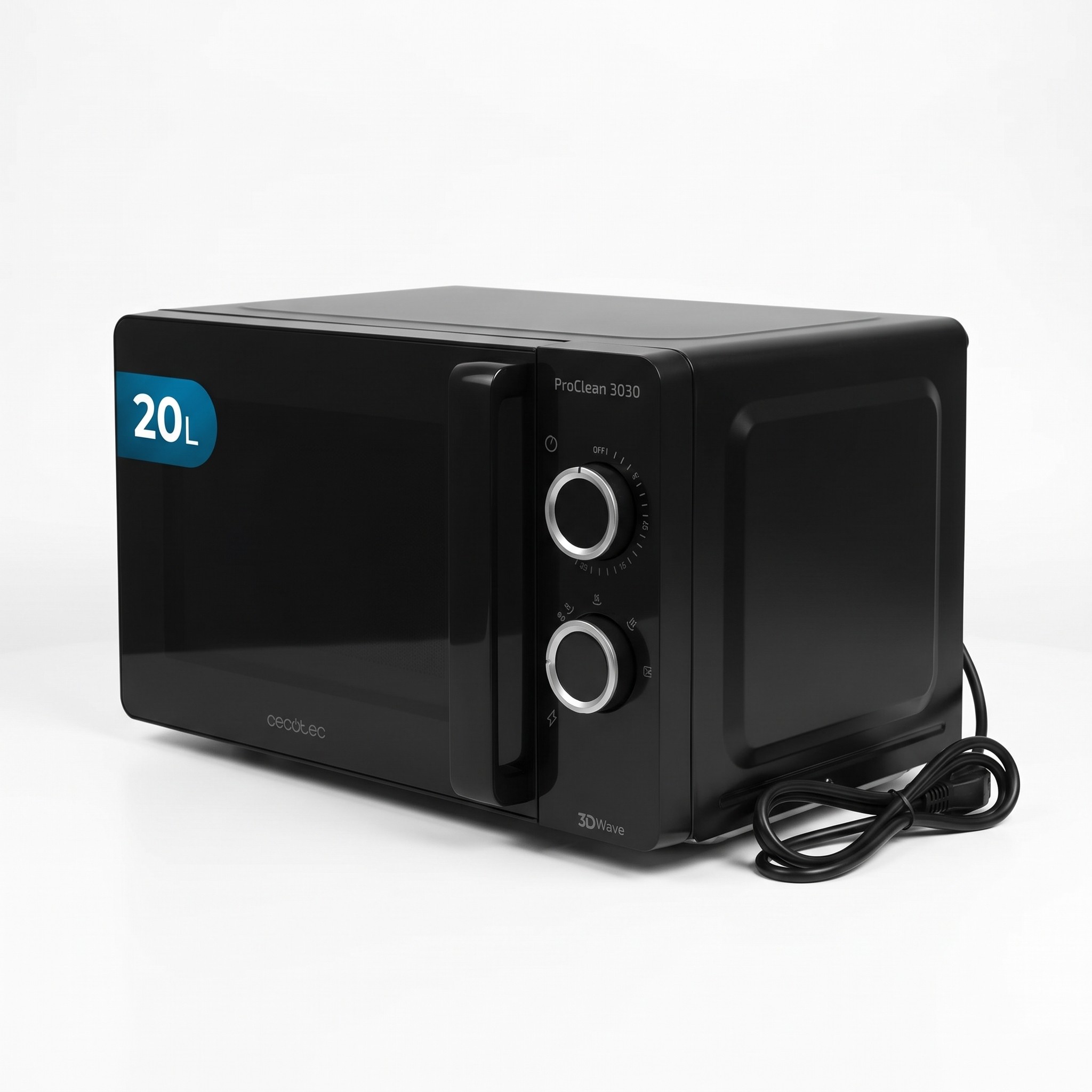 Cecotec ProClean 3030 – mikrovlnná trouba 20 l, 700 W, 3DWave, černá