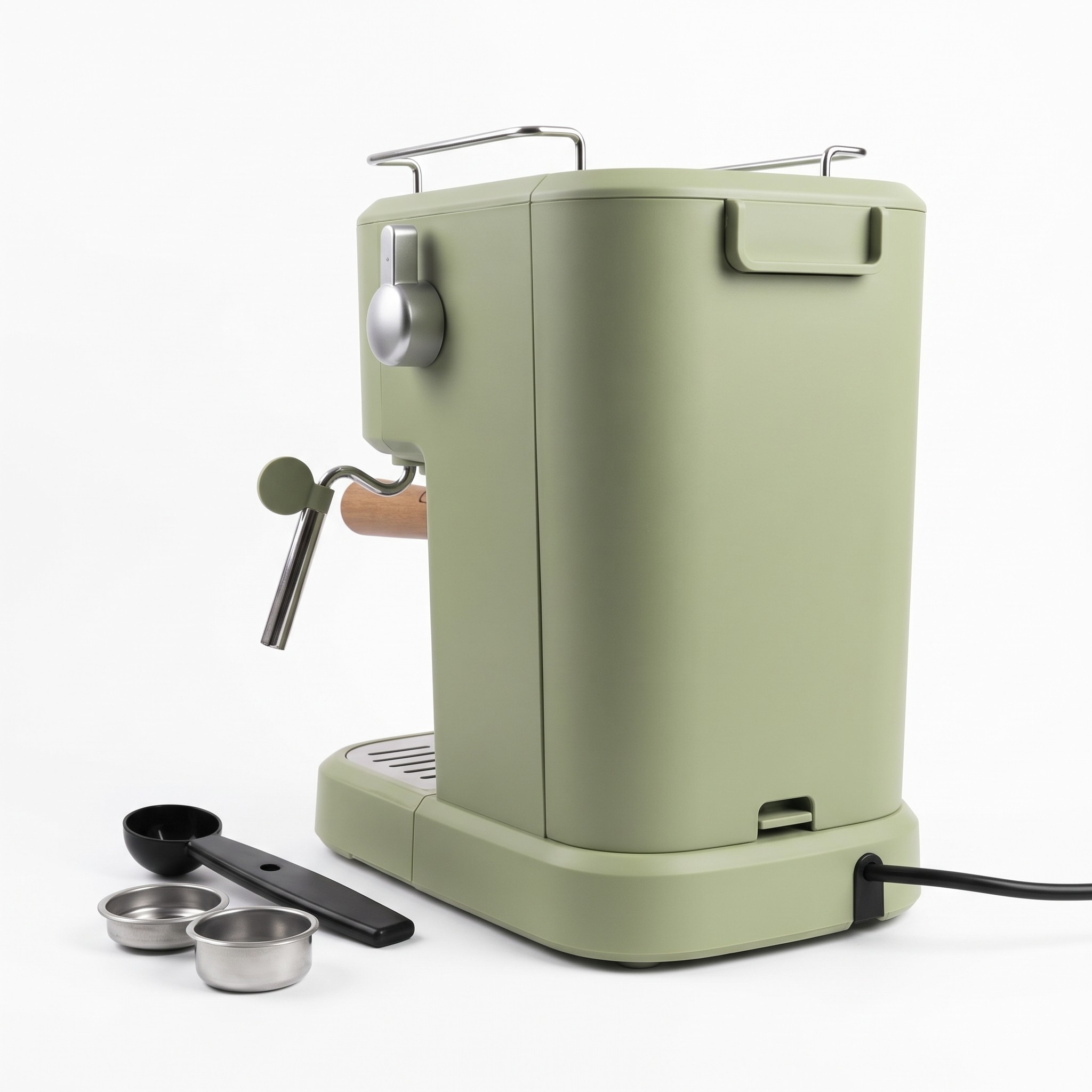 Cecotec Power Espresso 20 Retro Green – pákový kávovar 20 bar s manometrem, 1100 W
