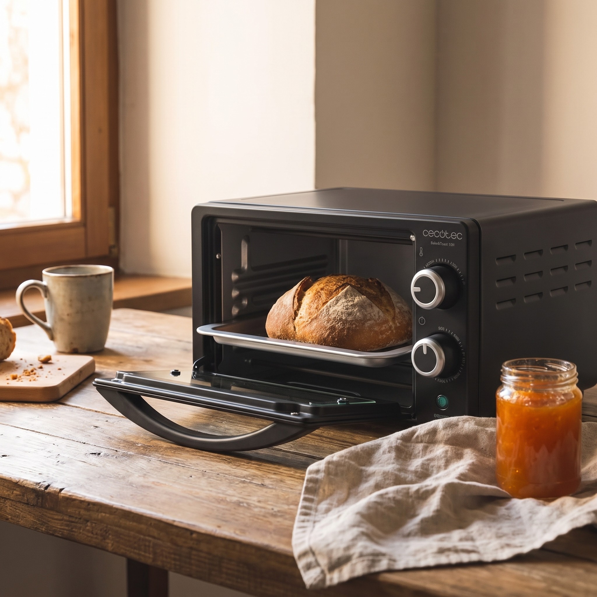 Cecotec Bake&Toast 1090 Black – elektrická mini trouba 10 l, 1000 W, do 230 °C