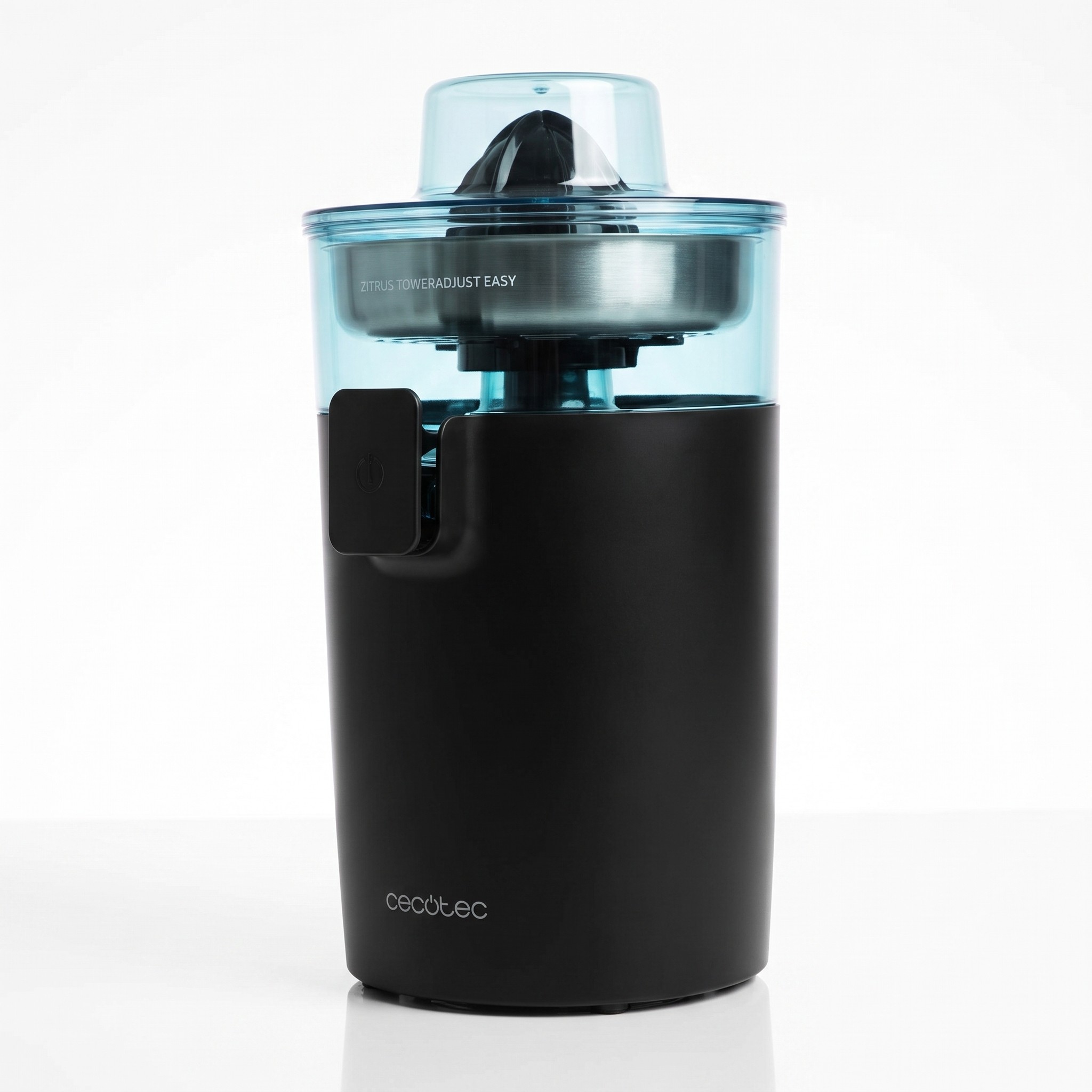 Cecotec Zitrus TowerAdjust Easy Black 800 Inox – elektrický lis na citrusy, 800 W