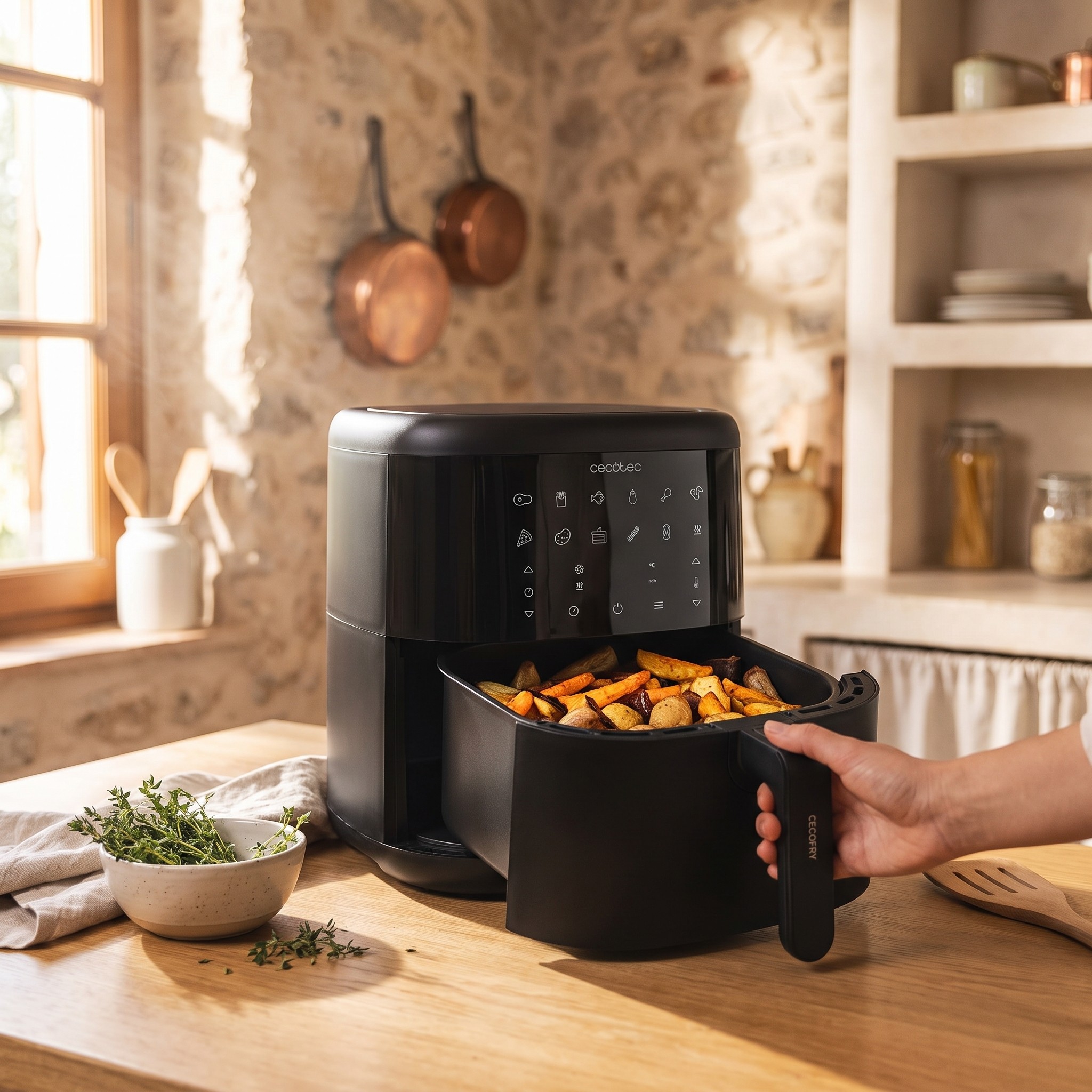 Cecotec Cecofry Bombastik 6000 Full – horkovzdušná fritéza 6 l, 1700 W, 12 programů
