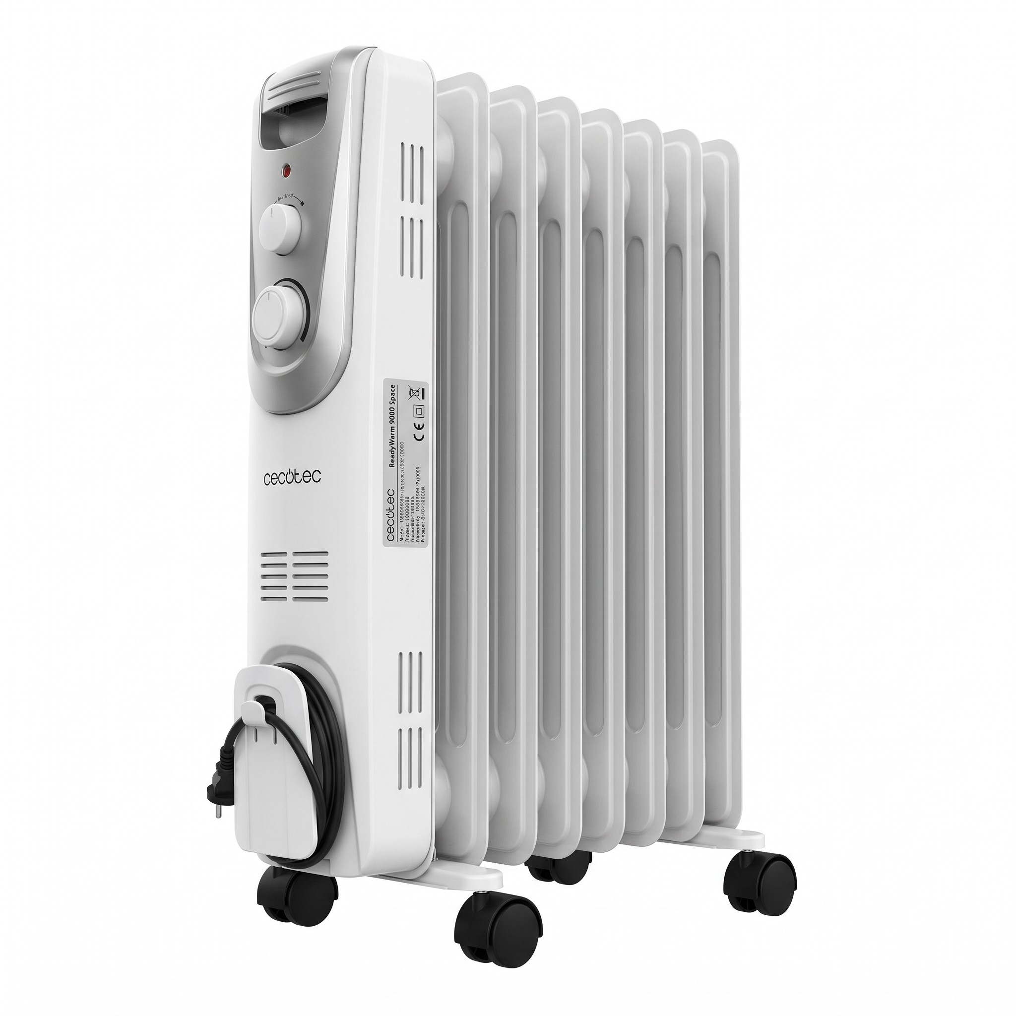 Cecotec ReadyWarm 9000 Space – olejový radiátor 2000 W, 9 žeber, do 20 m² – s kosmetickou vadou