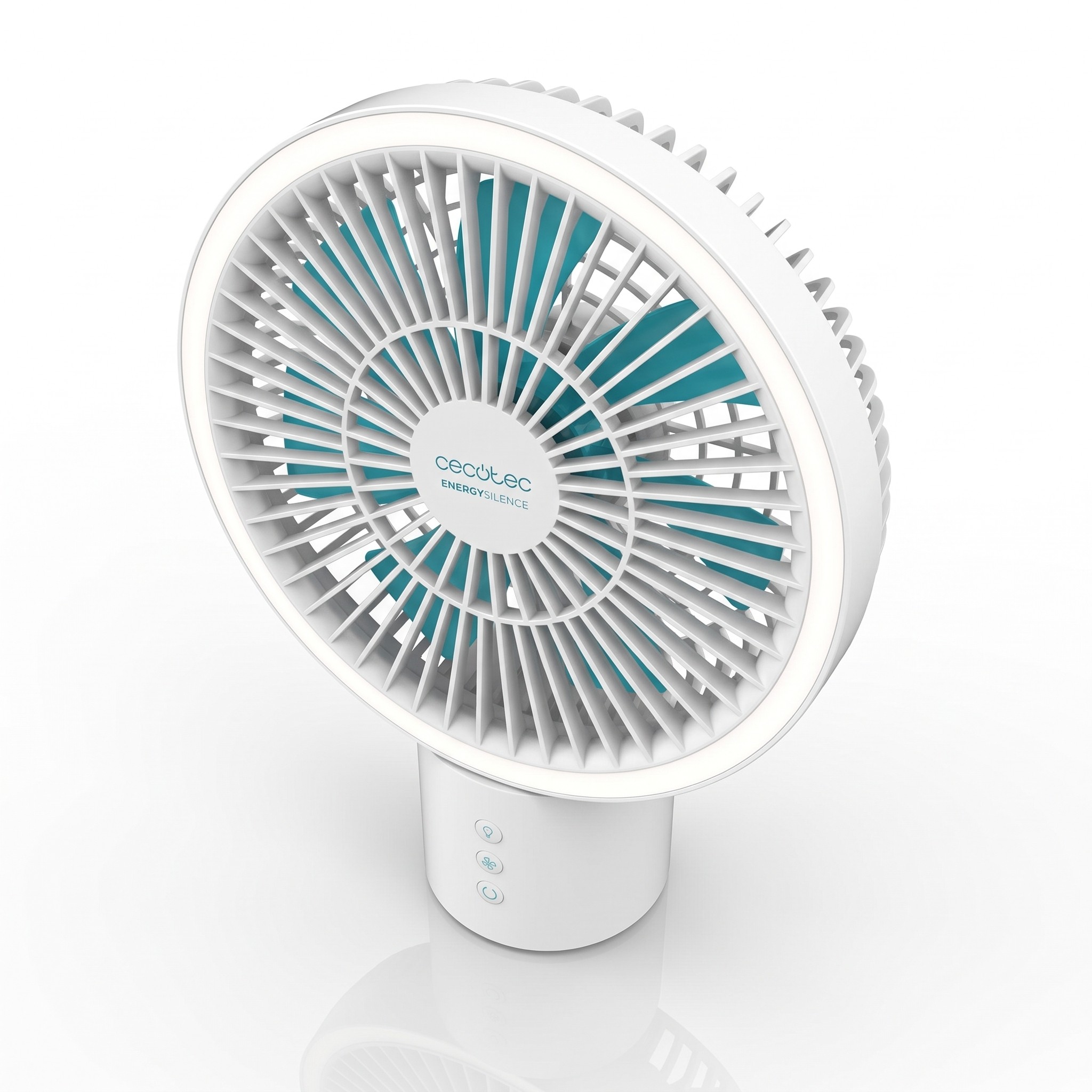 Cecotec EnergySilence 8000 Portable Light Desk – aku stolní ventilátor 8", LED světlo – rozbalené