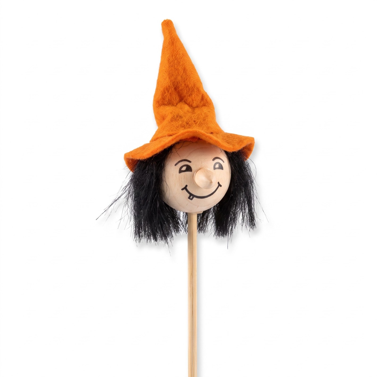 Zápich hlava čarodějnice 27 cm – halloweenská dekorace, 1 ks