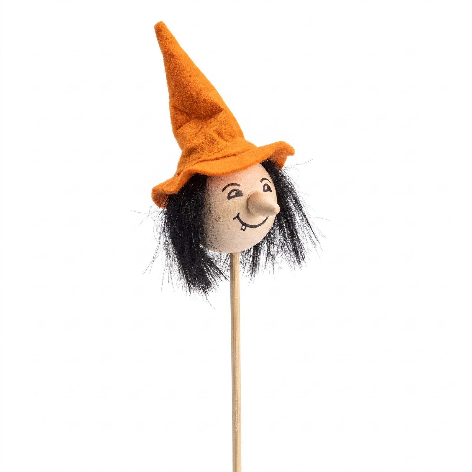 Zápich hlava čarodějnice 27 cm – halloweenská dekorace, 1 ks