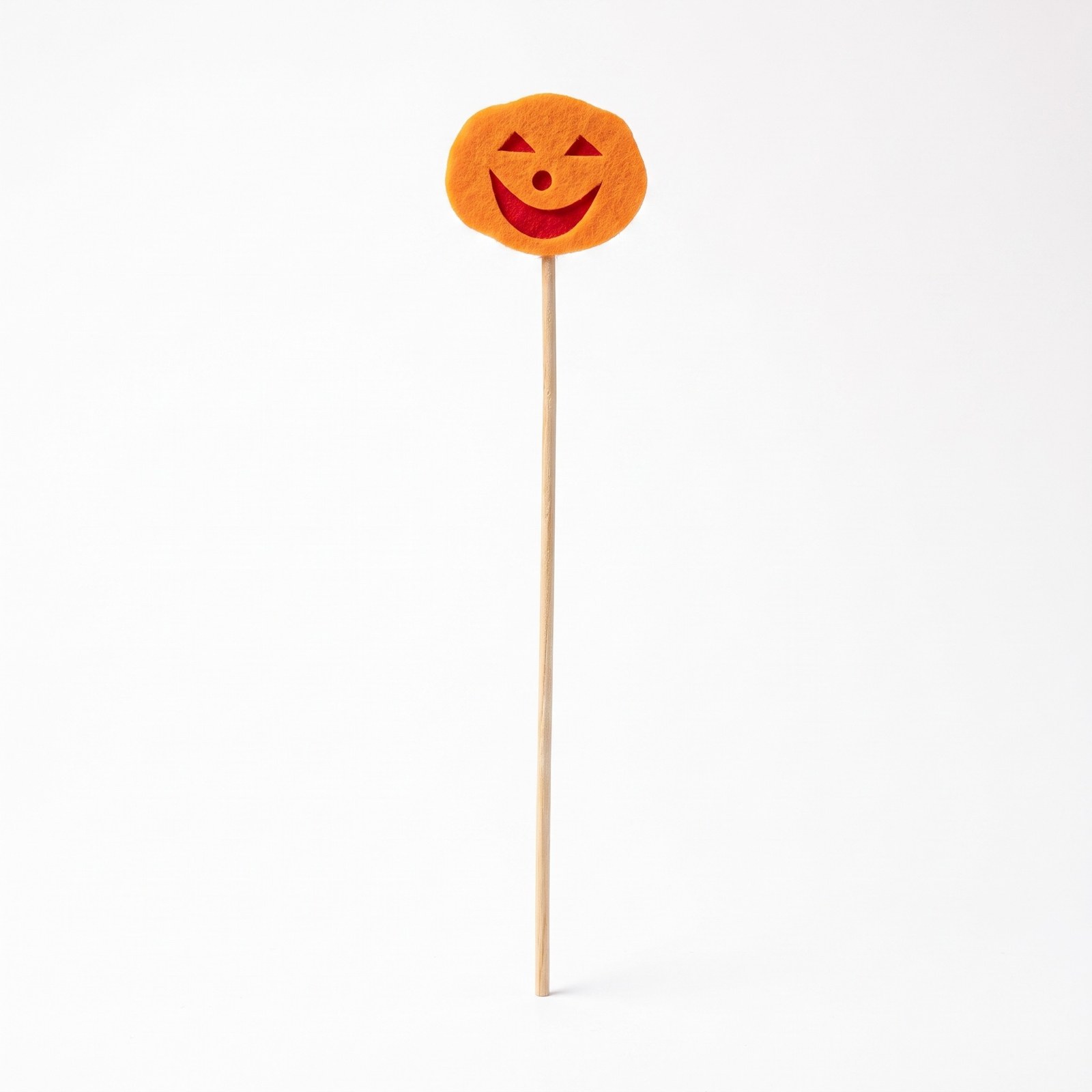 Zápich dýně s obličejem 27 cm – halloweenská dekorace do květináče, 1 ks