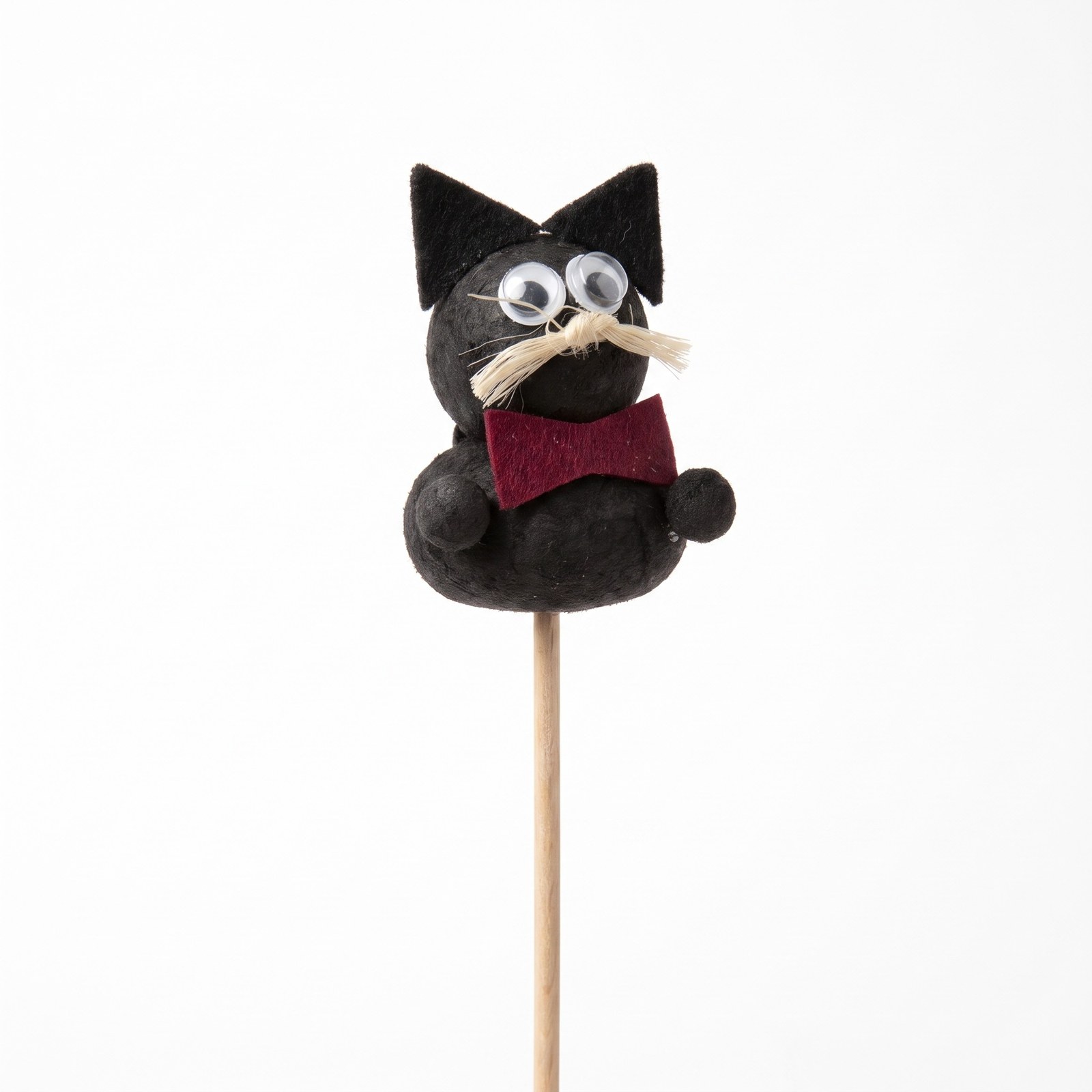 Zápich černá kočička 30 cm – halloweenská dekorace do květináče, 1 ks