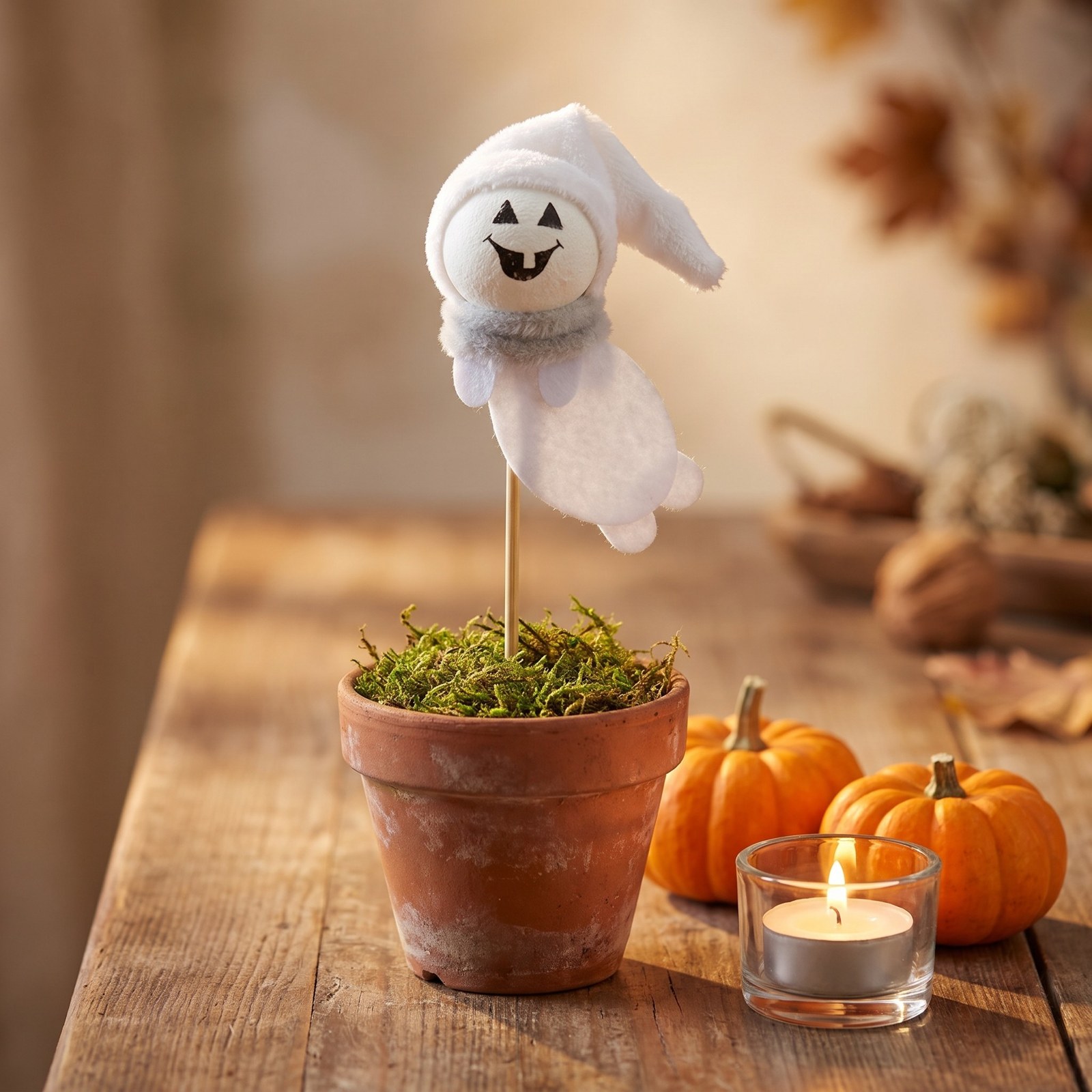 Zápich duch 27 cm – halloweenská dekorace do květináče, 1 ks