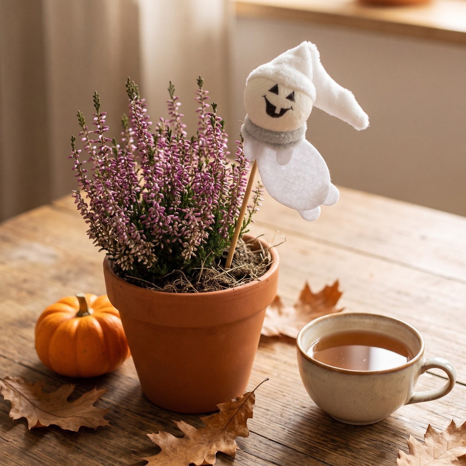 Zápich duch 27 cm – halloweenská dekorace do květináče, 1 ks