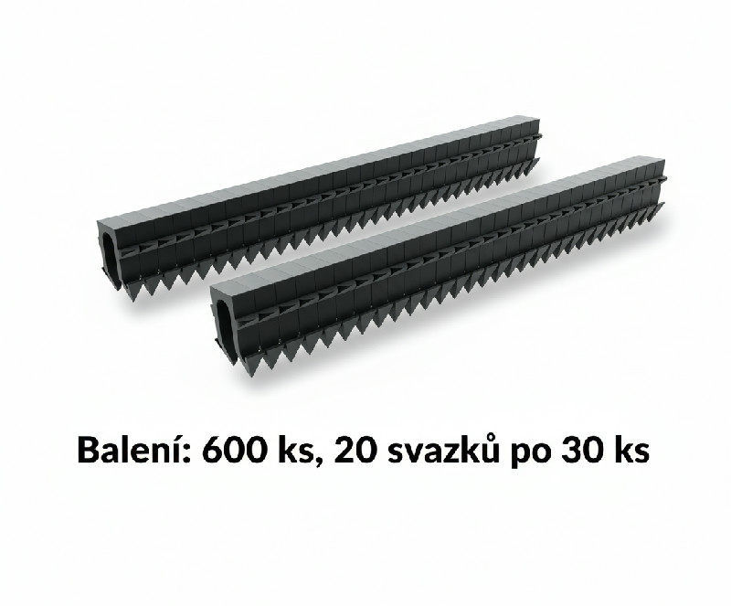 Příchytka kbl pro hůl (600ks) Plastové příchytky topných kabelů do montážní hole