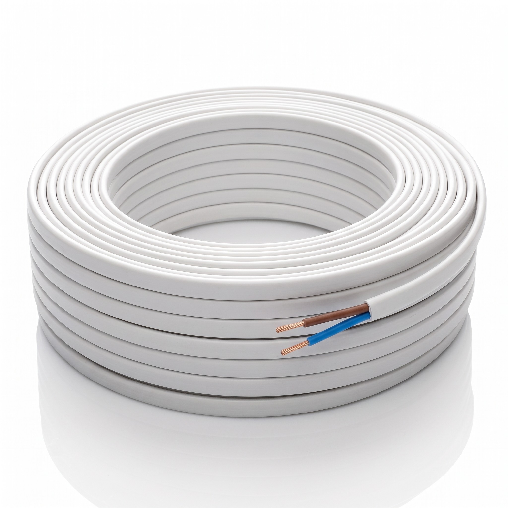 Kablo Vrchlabí – Kabel V05VV-F 2×1 mm² (CYSY 2Ax1), bílý, metráž