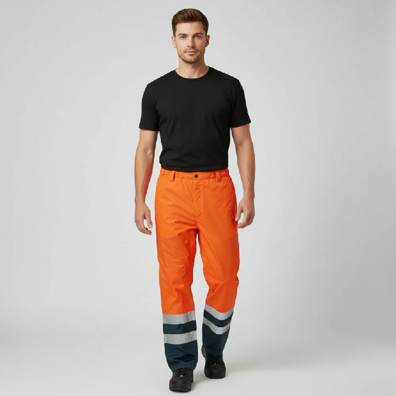 Červa Epping New nepromokavé reflexní kalhoty oranžové 3XL