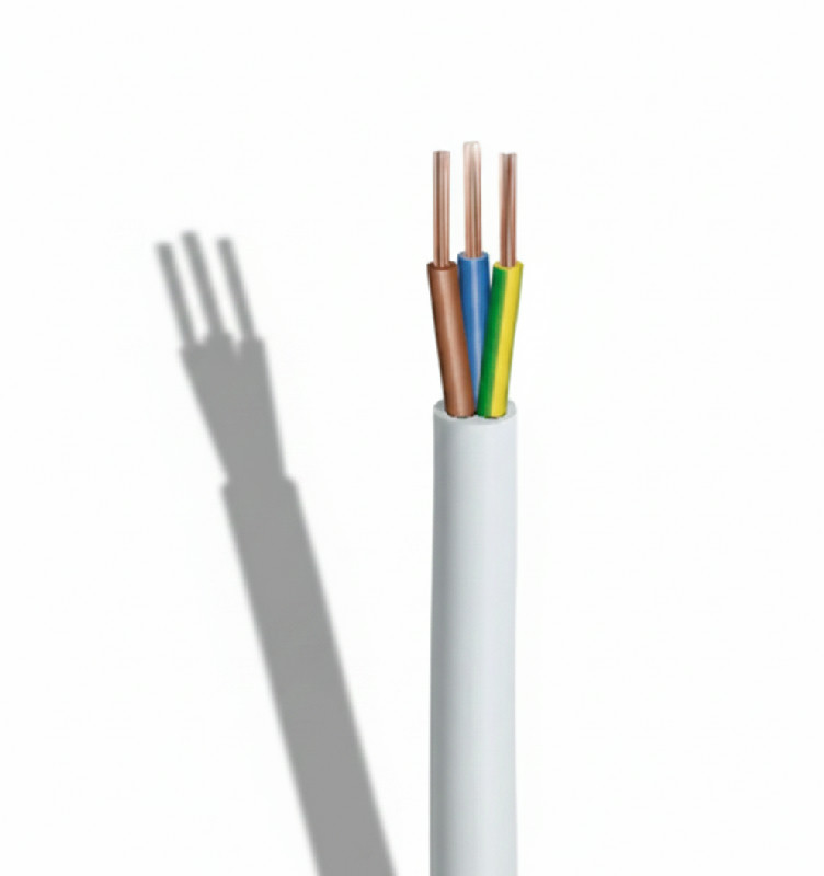 Kabel H03VV-F 3G0,5 trojlinka bílá (CYLY 3Cx0,50) metráž