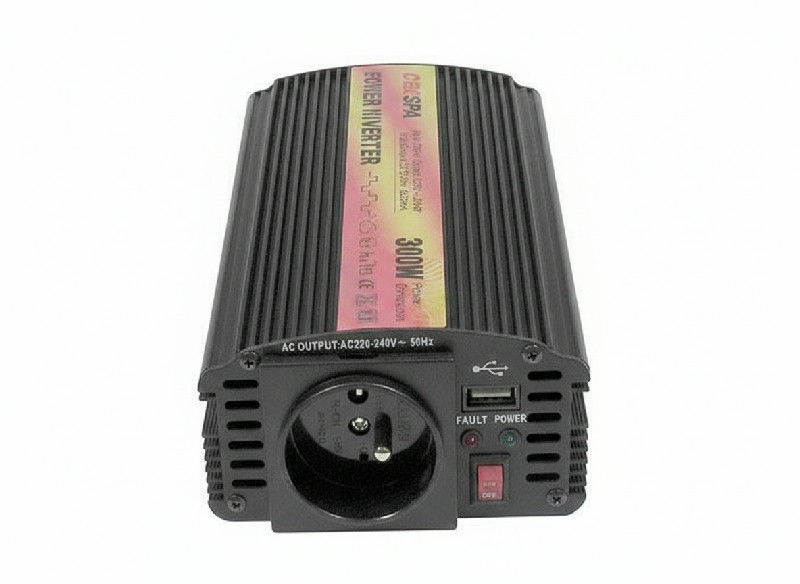 Měnič napětí 24V/230V 300W, CARSPA CAR300U, modifikovaná sinusovka