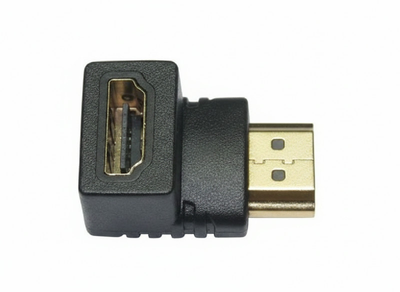 Hadex D331 – redukce HDMI (A) úhlová 90°, vidlice–zdířka, černá
