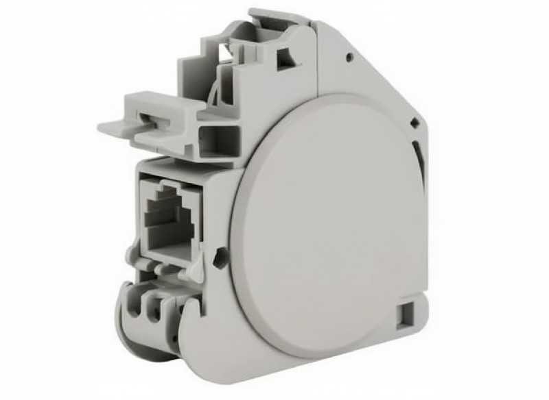Držák na DIN lištu Solarix SXKJ-DIN-GY pro keystone 1xRJ45