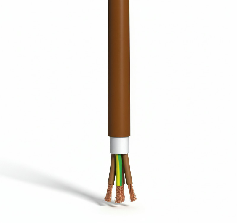 Silový ohniodolný kabel PRAFlaDur+ -J, 5x1,5 RE, voděodolný