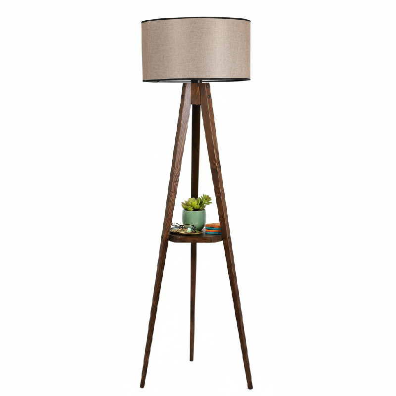 Stojací lampa LAMBADER ořech
