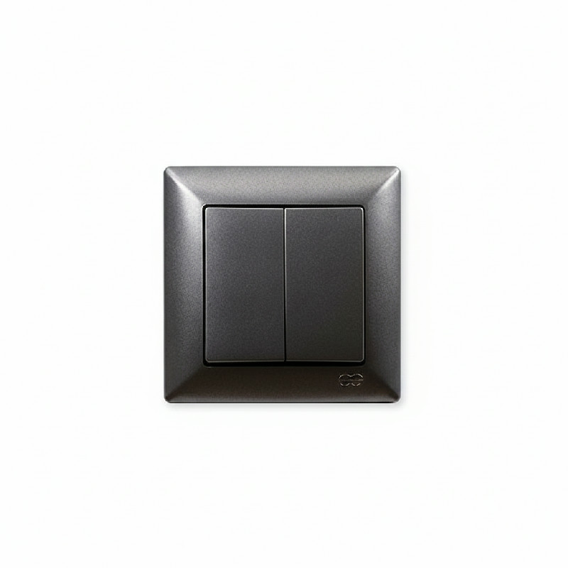 Gunsan Visage Ambience – dvojitý střídavý přepínač č. 5B (2× schodišťový), 10 A/250 V, kouřová