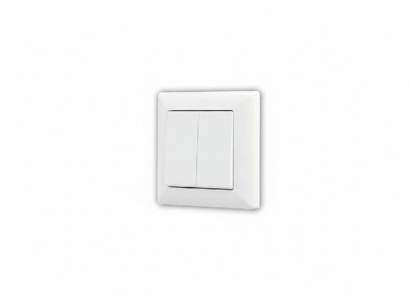 Gunsan Visage Simple – sériový spínač č. 5 (lustrový, dvojitý), 10 A/250 V, bílá