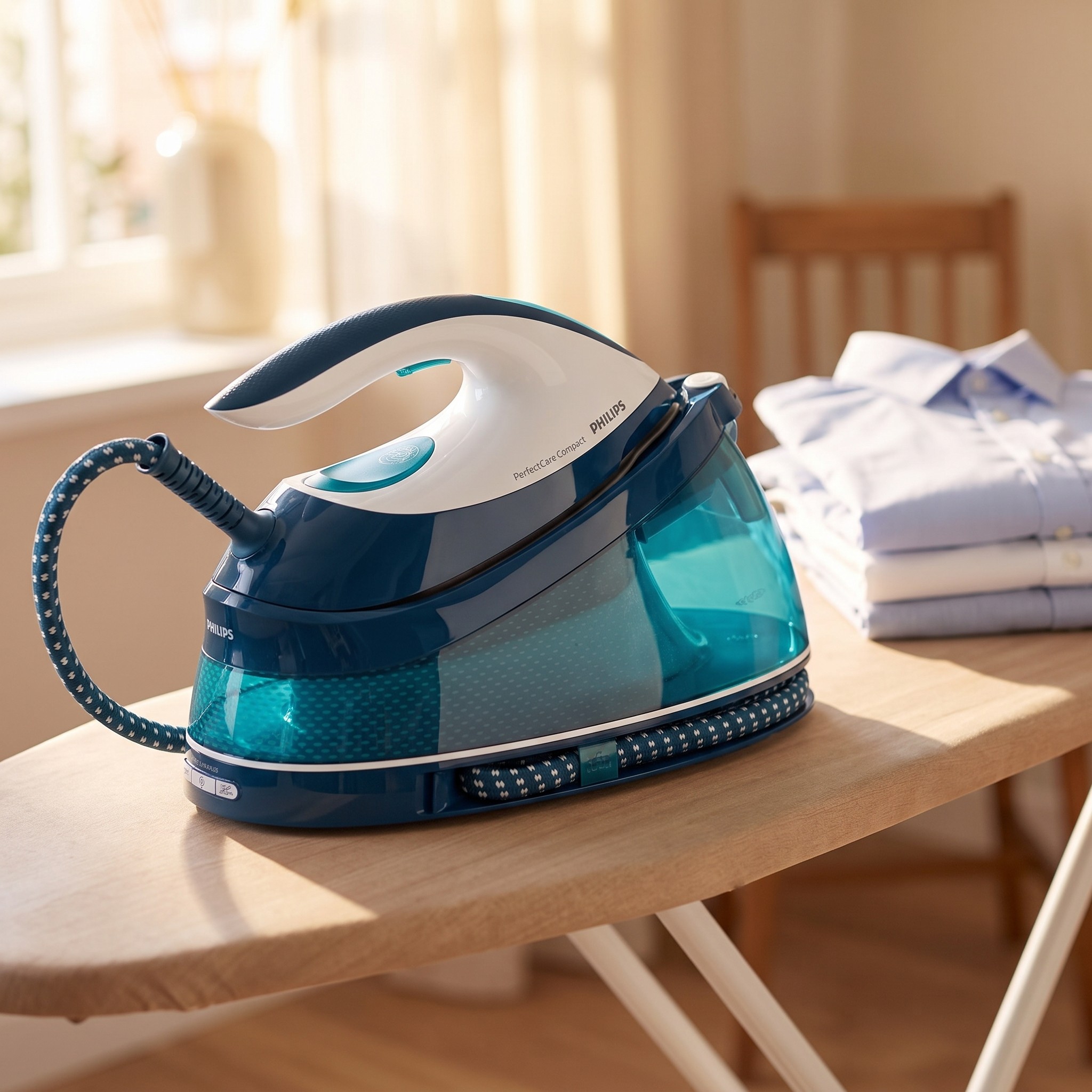 Philips PerfectCare Compact GC7844/20 – parní generátor 2400 W, 6,5 baru, modrý