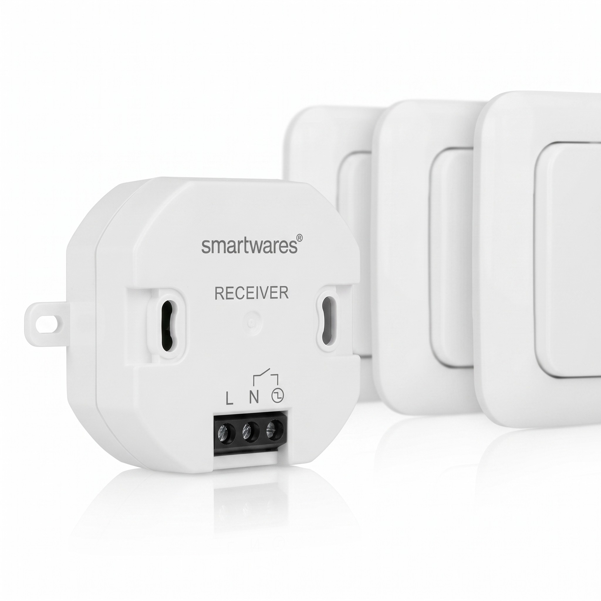 Smartwares SH4-99567 – sada bezdrátových vypínačů, 3 vypínače + modul pod omítku
