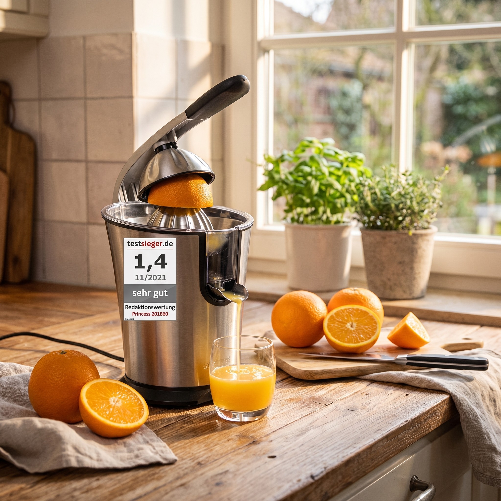 Princess Master Juicer Pro 201860 – nerezový lis na citrusy s pákou 300 W