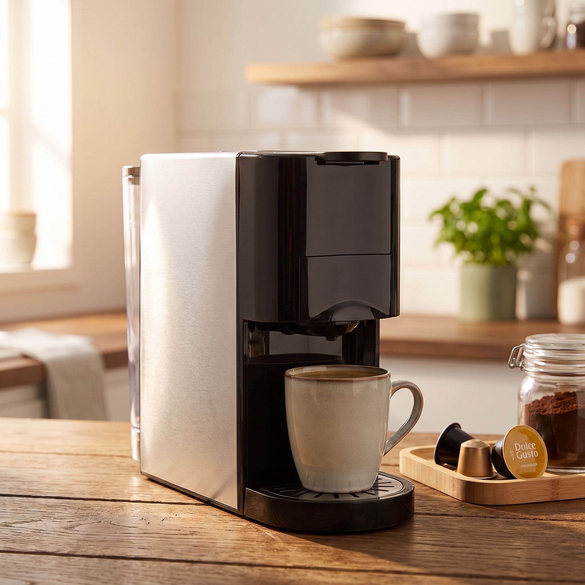 Princess 249450 – kávovar na kapsle 4 v 1 (Nespresso, Dolce Gusto, pody, mletá), 19 bar