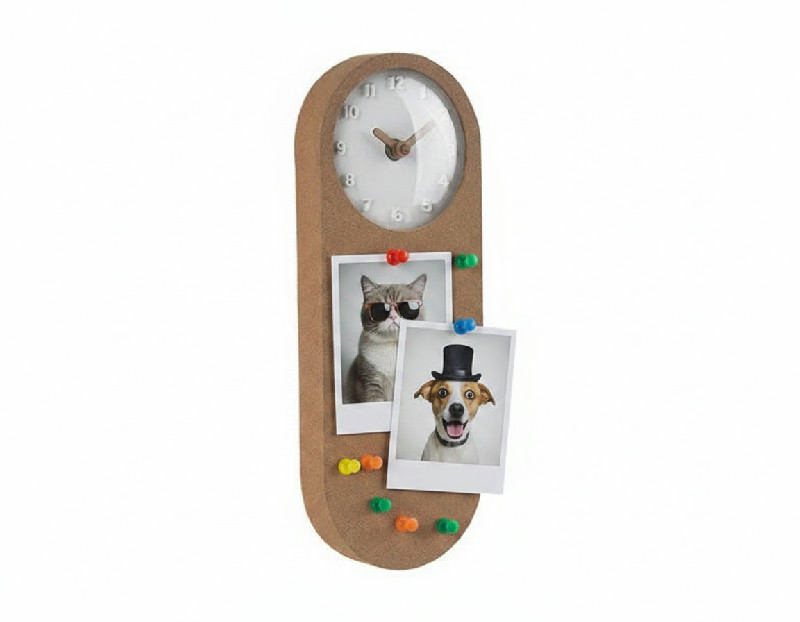 Present Time Hodiny Cork Memo Board Time To Remember