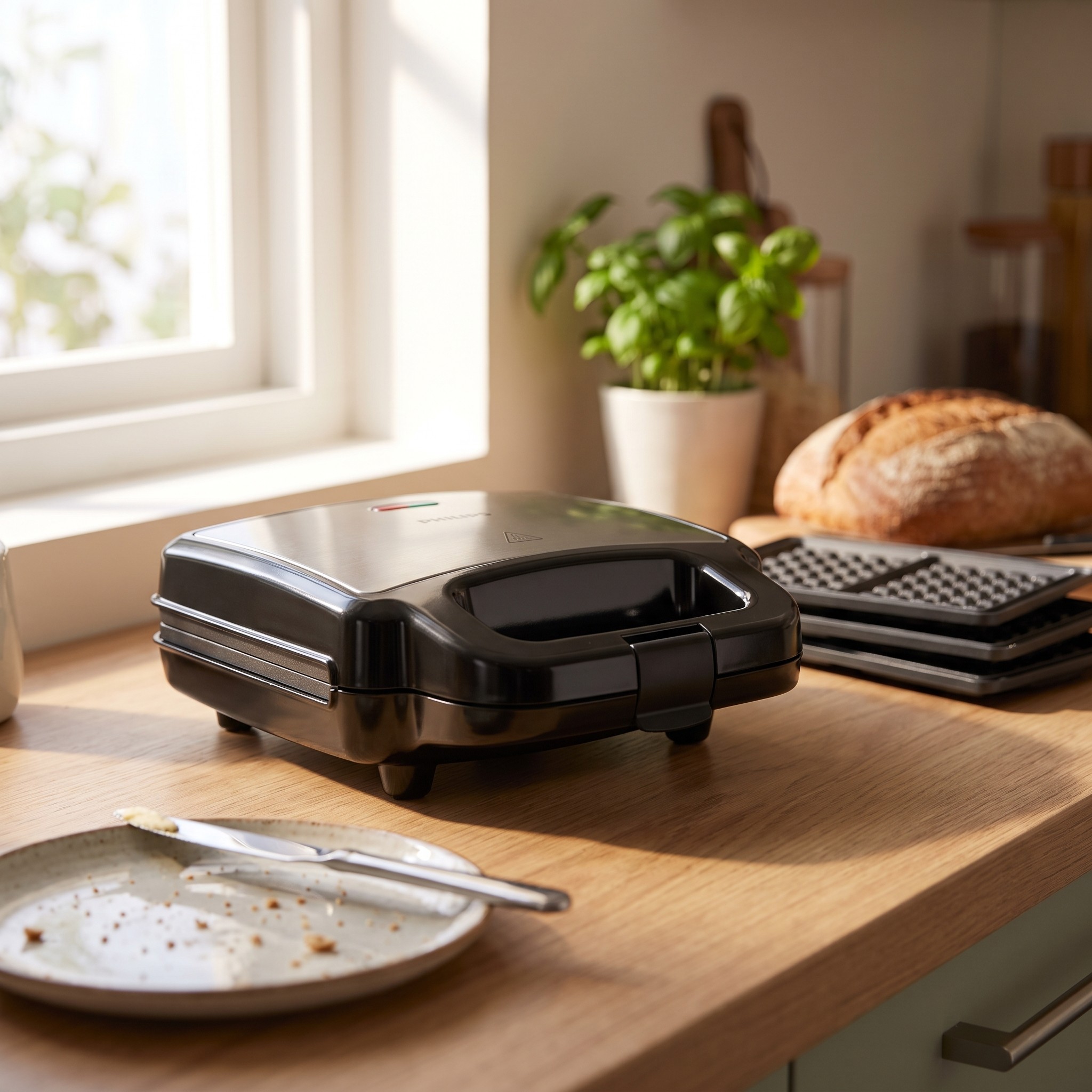 Philips řada 5000 HD2350/80 – sendvičovač 3v1 s vyměnitelnými deskami, 750 W – rozbalené