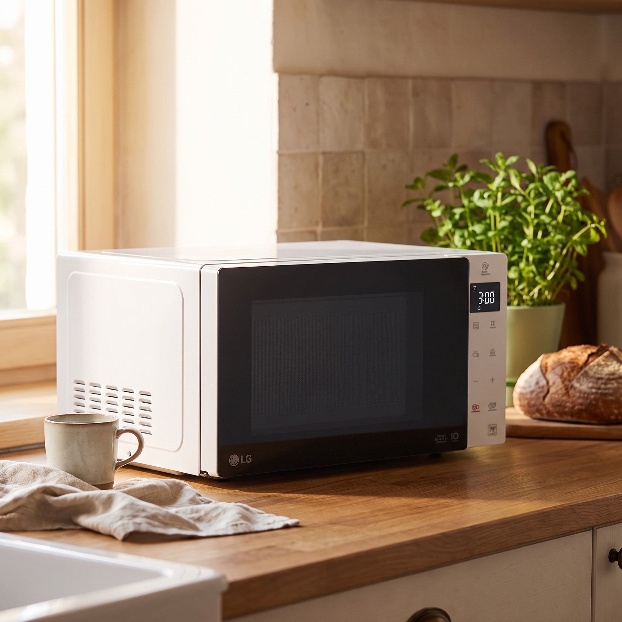 LG MS23NECBW – mikrovlnná trouba 23 l s technologií Smart Inverter, 1000 W, bílá