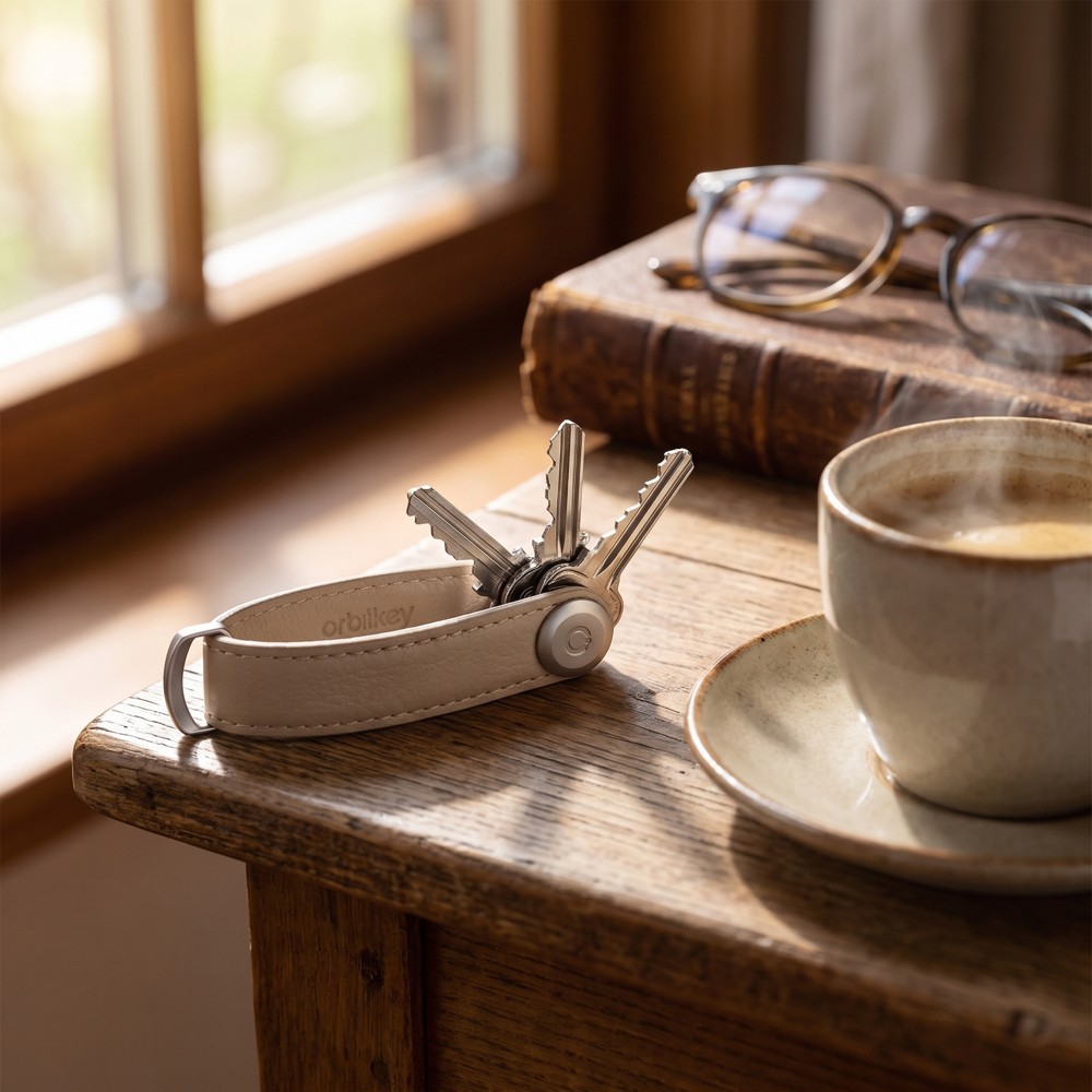 Orbitkey 2.0 Cactus Leather Desert Sand – klíčenka z kaktusové kůže Deserto