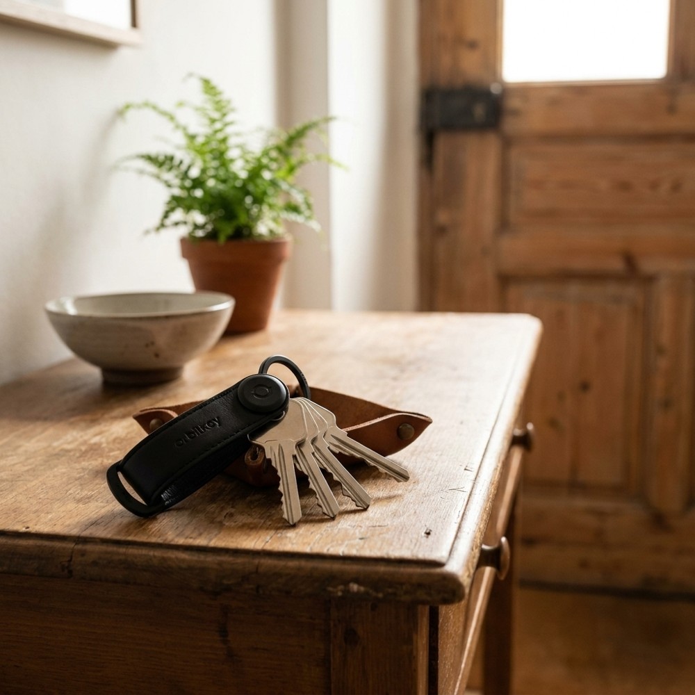 Orbitkey Ring V2 – kroužek na klíče, černý, kapacita až 10 klíčů