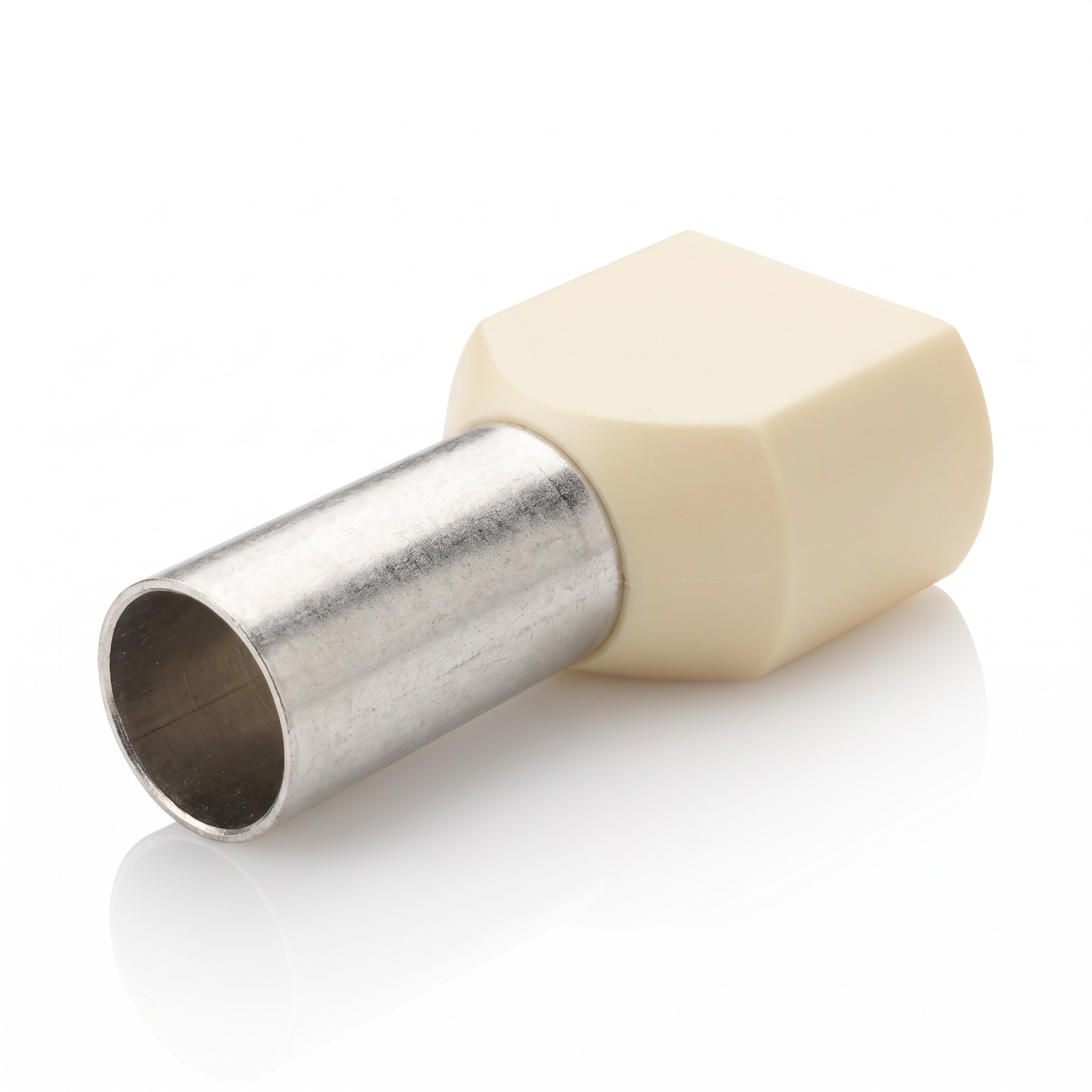 CIMCO – Dvojitá izolovaná dutinka 182424, 2 × 16 mm², 14 mm, slonová kost, 1 kus
