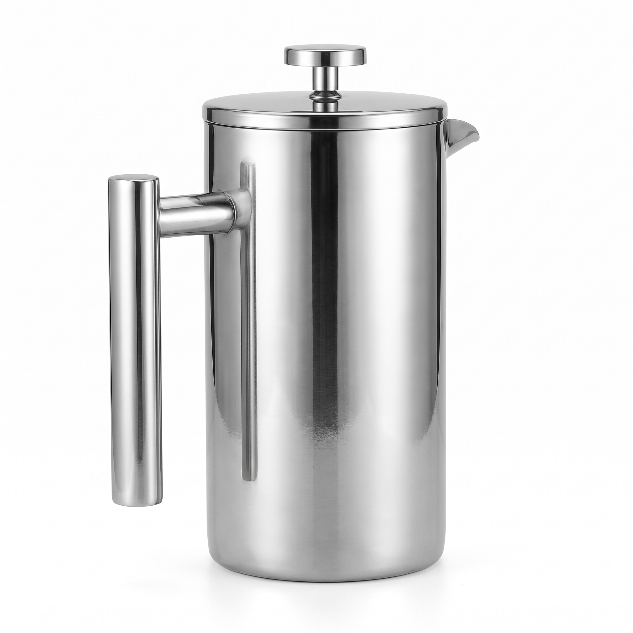 KICHLY EU0313 – nerezový French press 1 l, dvojitá stěna, 3stupňová filtrace