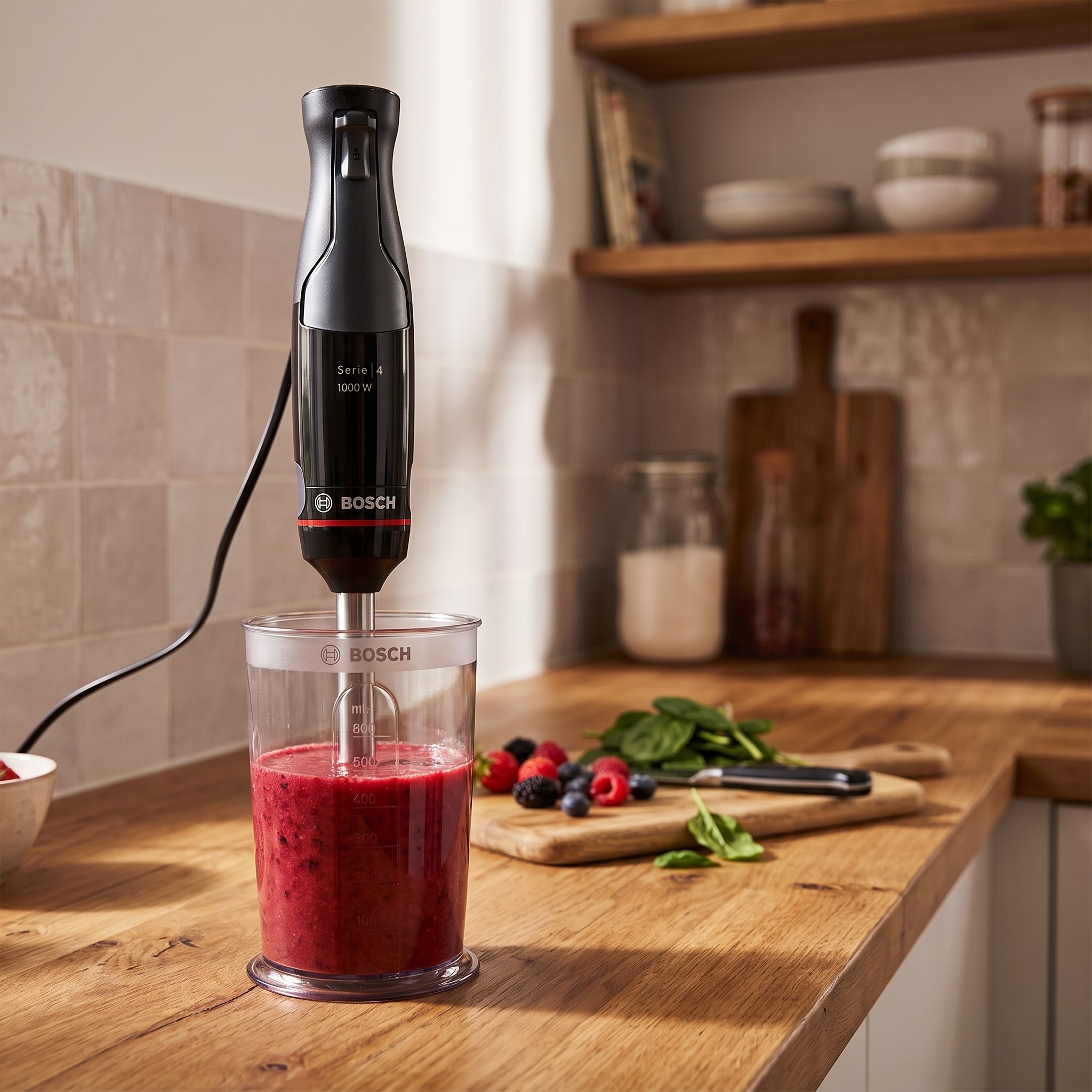 Bosch ErgoMaster Serie 4 MSM4B610 – tyčový mixér 1000 W s keramickou spojkou, černý