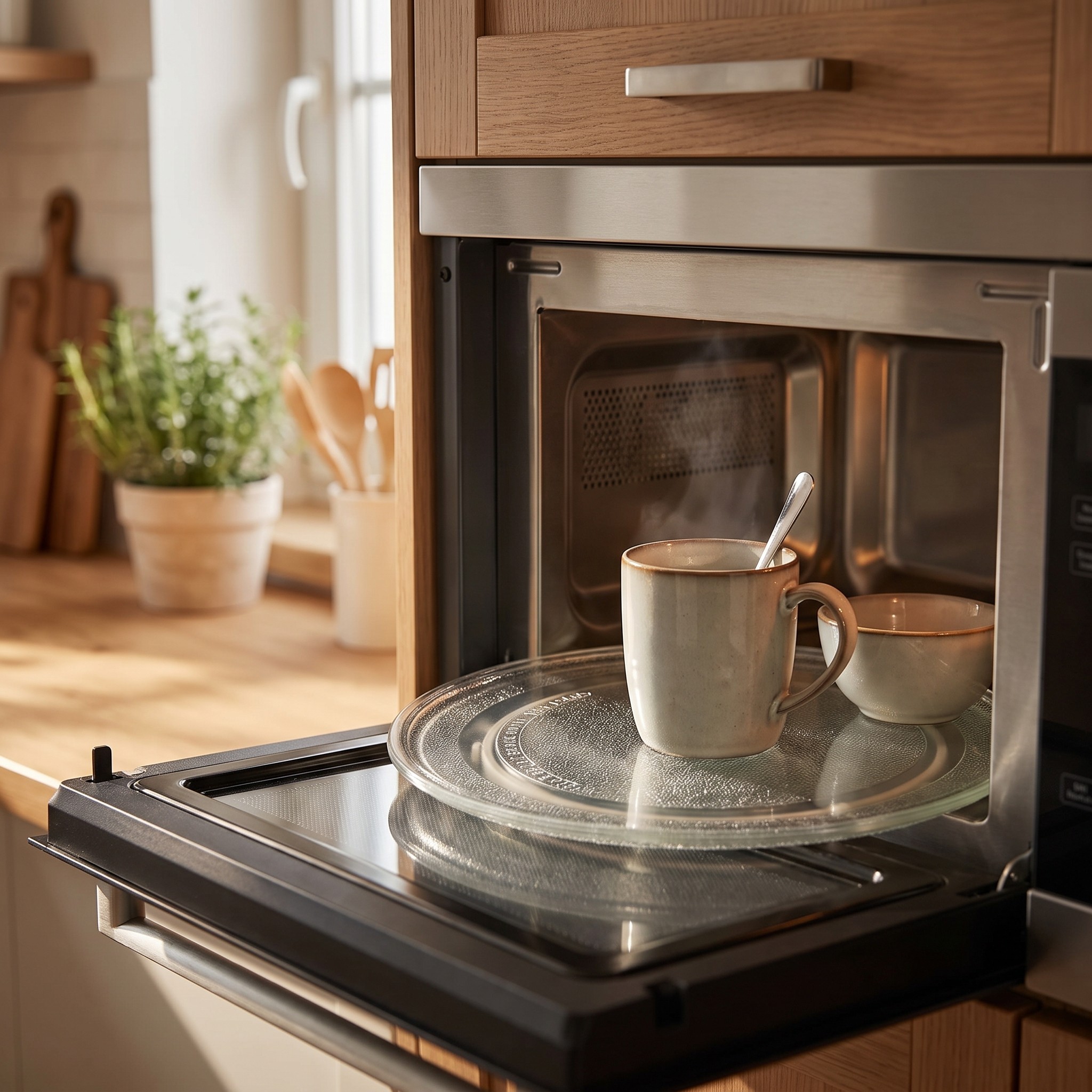 DL SERVICE N719 – univerzální skleněný otočný talíř do mikrovlnné trouby, průměr 24,5 cm