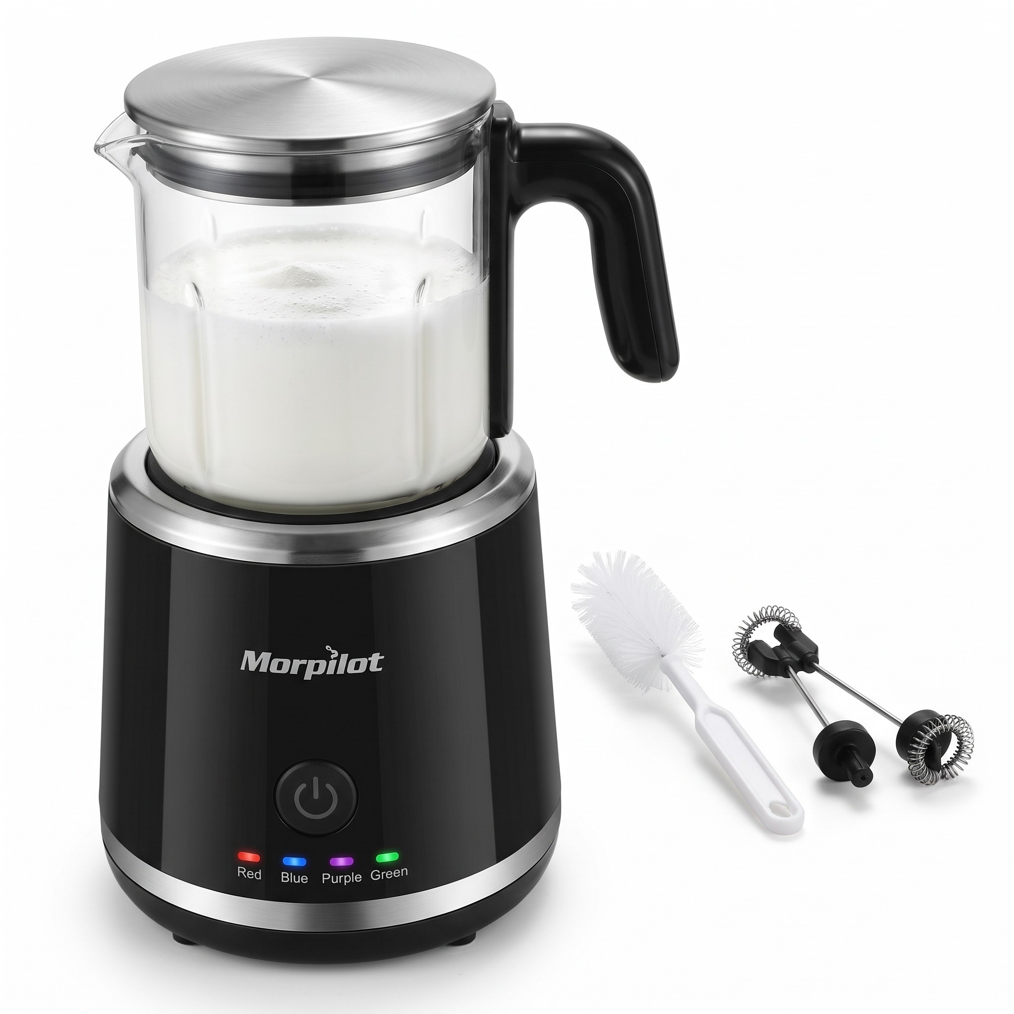 Morpilot HS001 – elektrický napěňovač mléka 4v1, 130–500 ml, 600 W, černý