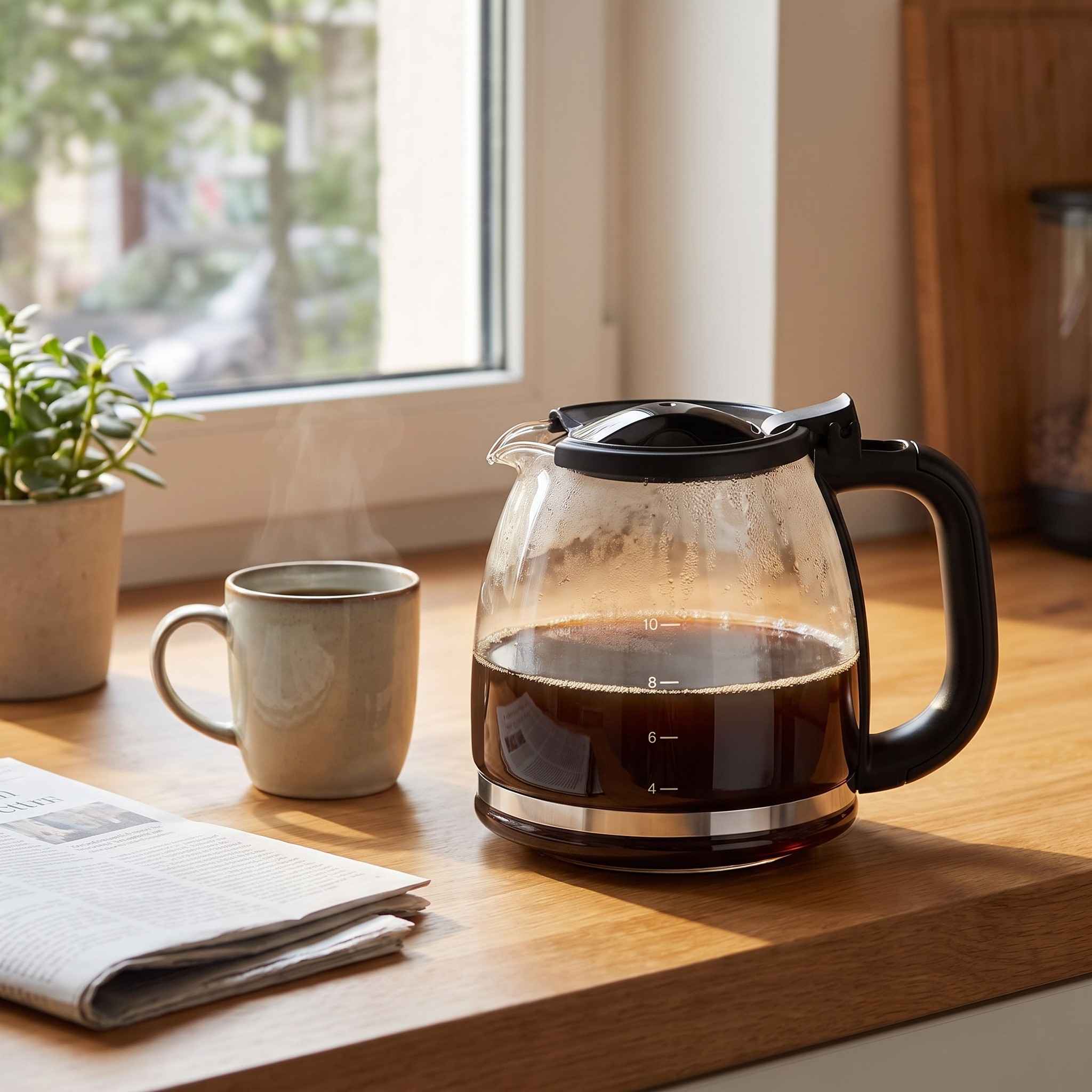 Náhradní skleněná konvice CM1166AB-GS s víkem pro kávovar, 1,25 l (10 šálků)
