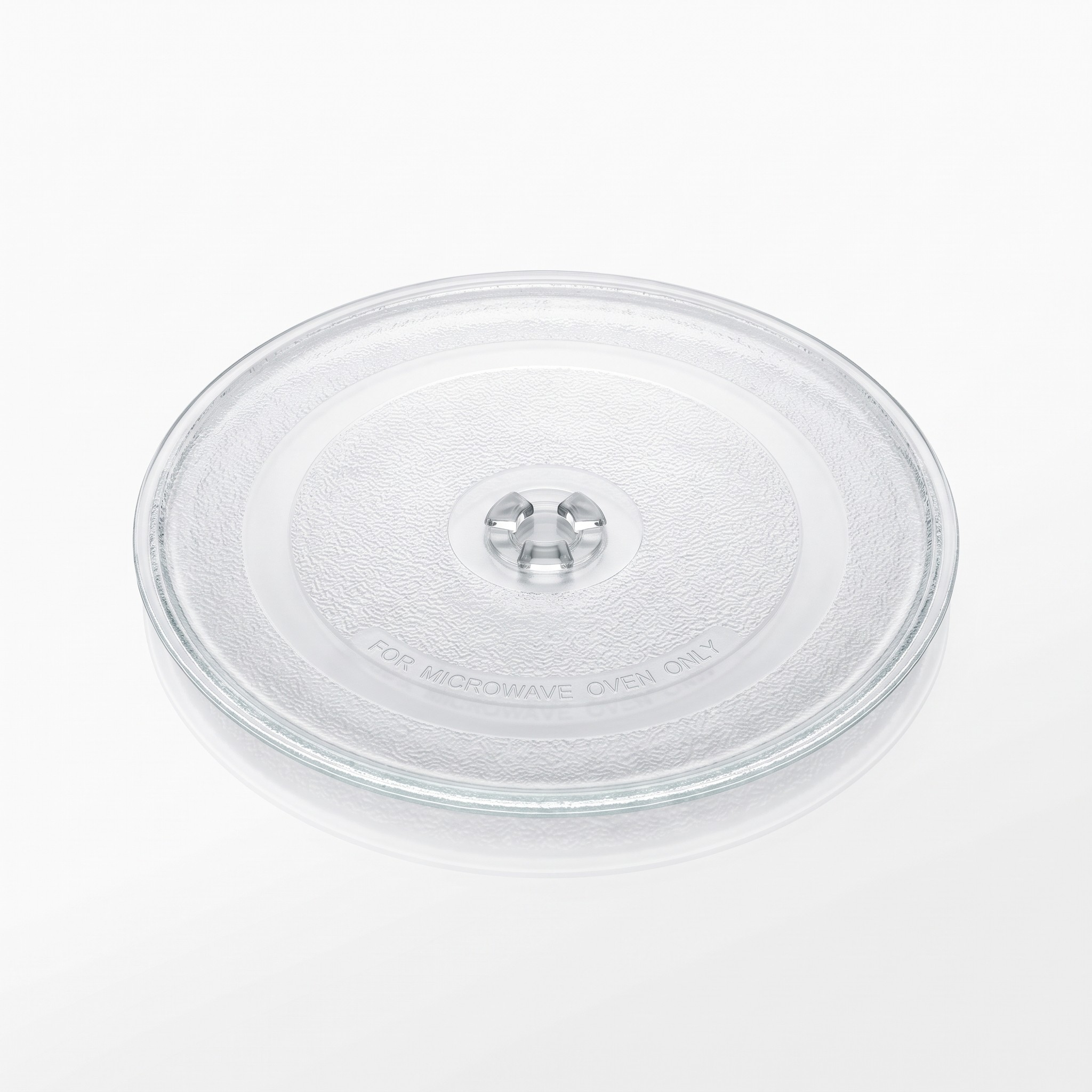 RMIVEGLIA RMBLZP – skleněný otočný talíř do mikrovlnné trouby 24,5 cm, 3 úchyty