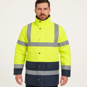 Bunda pracovní SEFTON, reflexní, zimní, nepromokavá, Oranžová/Modrá, vel. XXL