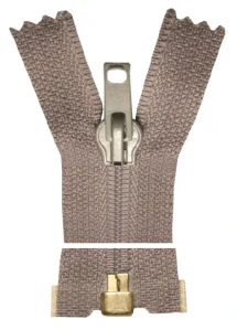 Kovový zip dělitelný spirálový -  80cm - šedý - WICO - BALENÍ 10 ks